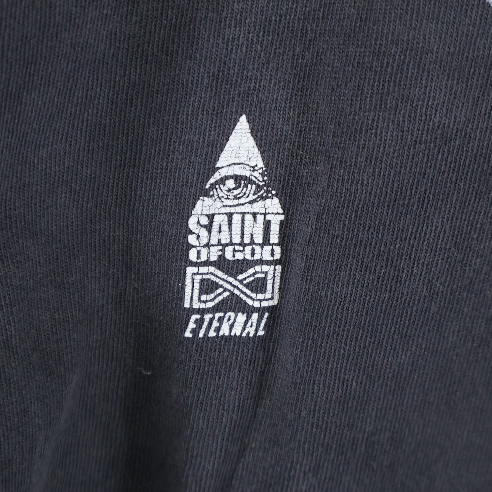 SAINT MICHAEL(セントマイケル) 25SS × FEAR OF GOD SNT OF GOD FG_LS TEE フィアオブゴッド セントオブゴッド 両面プリント ロングスリーブ長袖Tシャツ ロンT SM-HR8-0000-C02