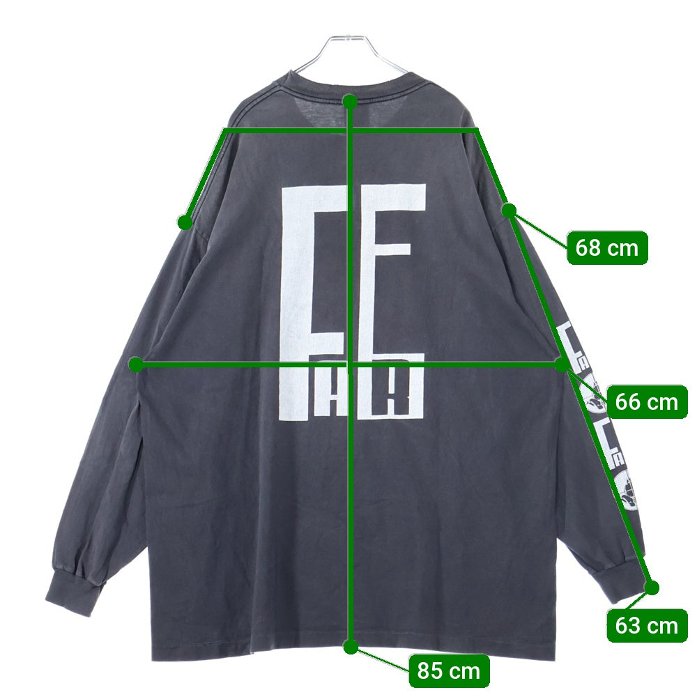 SAINT MICHAEL(セントマイケル) 25SS × FEAR OF GOD SNT OF GOD FG_LS TEE フィアオブゴッド セントオブゴッド 両面プリント ロングスリーブ長袖Tシャツ ロンT SM-HR8-0000-C02