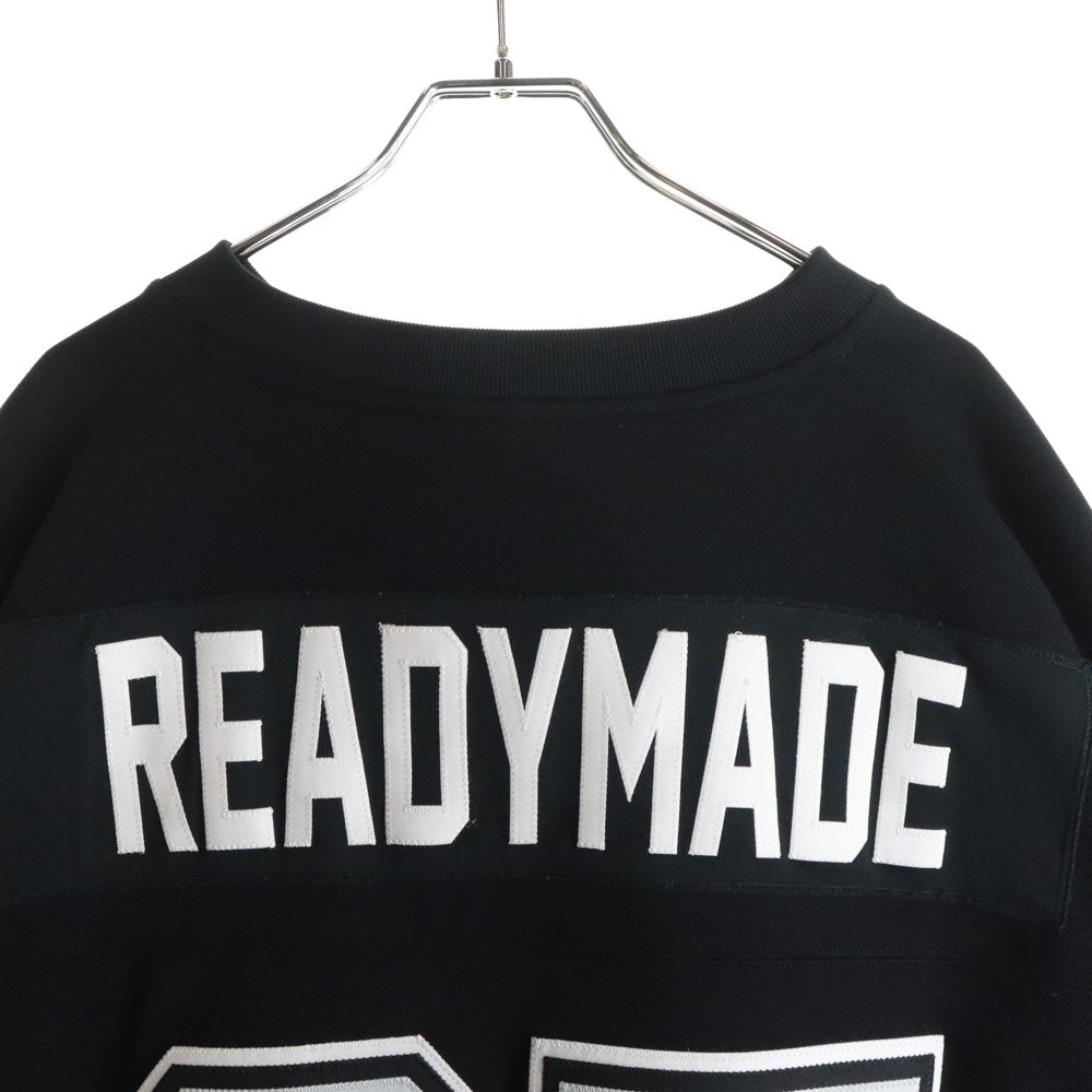 READY MADE(レディメイド) 23SS GAME SHIRT SMILE ロゴワッペンゲームシャツ ブラック RE-PO-BK-00-00-249 フットボールシャツ