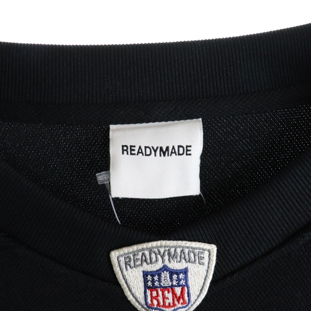 READY MADE(レディメイド) 23SS GAME SHIRT SMILE ロゴワッペンゲームシャツ ブラック RE-PO-BK-00-00-249 フットボールシャツ