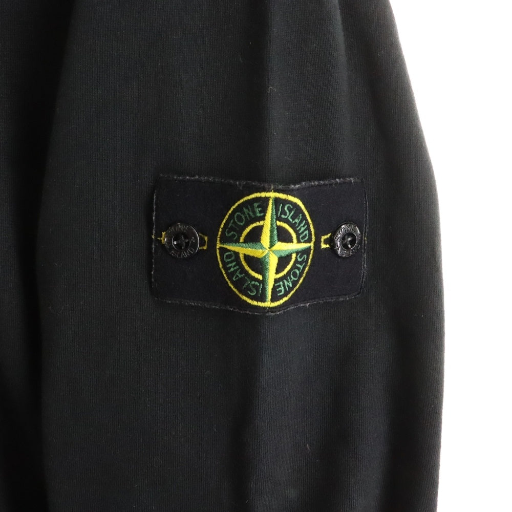 STONE ISLAND(ストーンアイランド) HEAVY COTTON JERSEY SWEAT SHIRT ヘビーコットンジャージー 長袖カットソー 長袖Tシャツ ロングスリーブカットソー ロンT ブラック 811563750