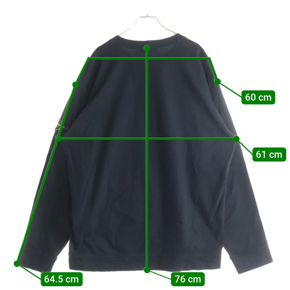 STONE ISLAND(ストーンアイランド) HEAVY COTTON JERSEY SWEAT SHIRT ヘビーコットンジャージー 長袖カットソー 長袖Tシャツ ロングスリーブカットソー ロンT ブラック 811563750