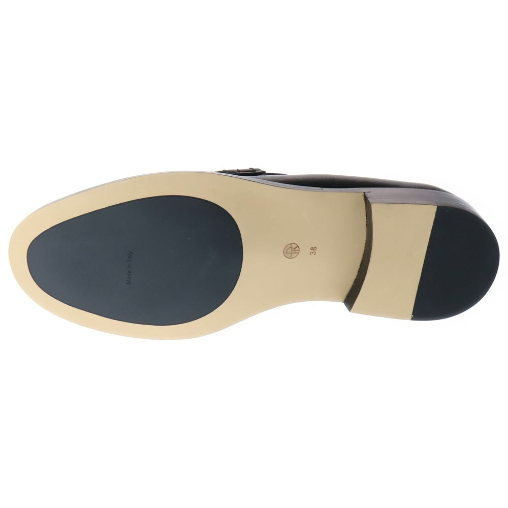 THE ROW(ザロウ) MINIMAL LOAFER MOCCASIN ミニマルローファー レザーシューズ ブラック レディース