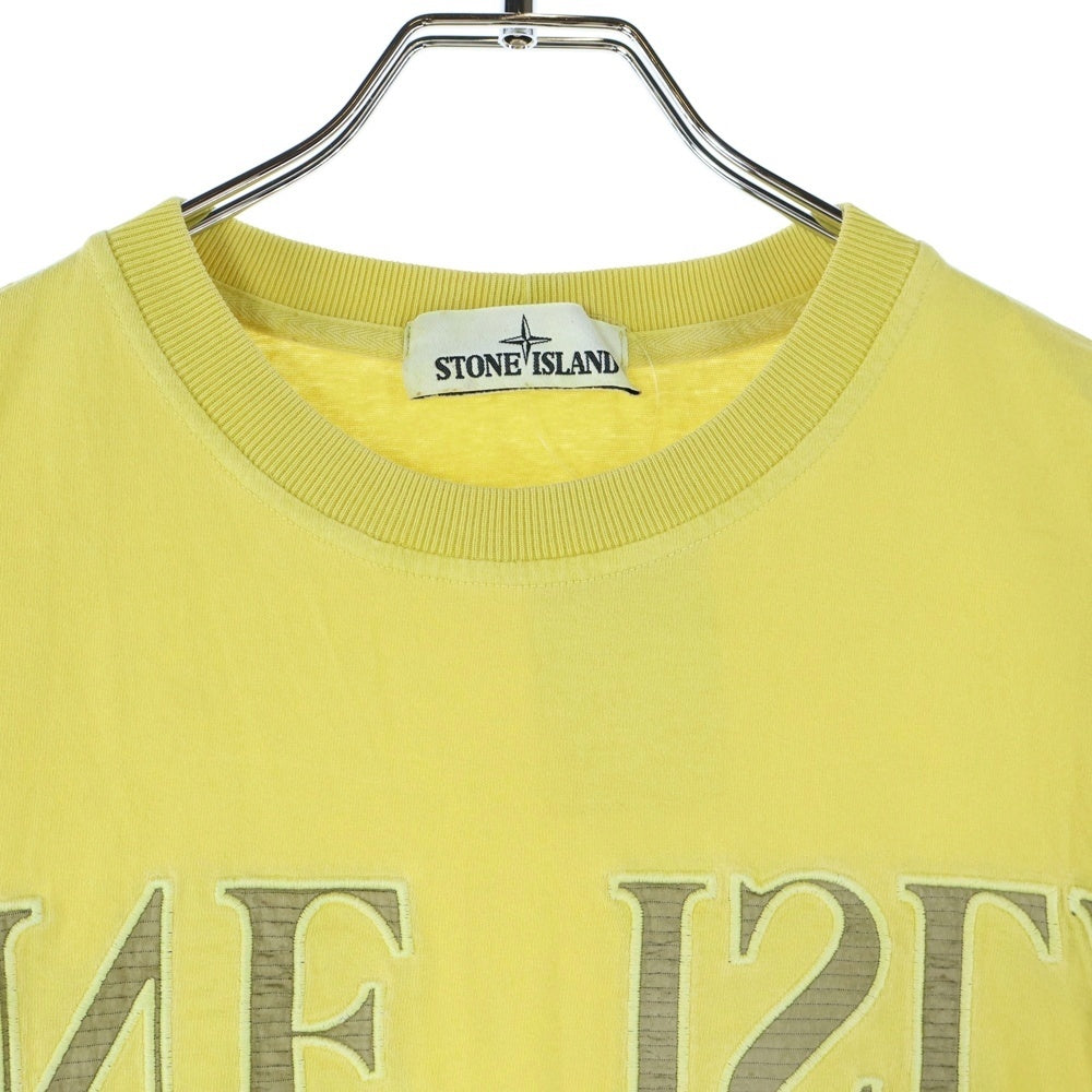 STONE ISLAND(ストーンアイランド) OLD'DYE TREATMENT オーバーダイトリートメント半袖カットソー 半袖Tシャツ イエロー 701521856