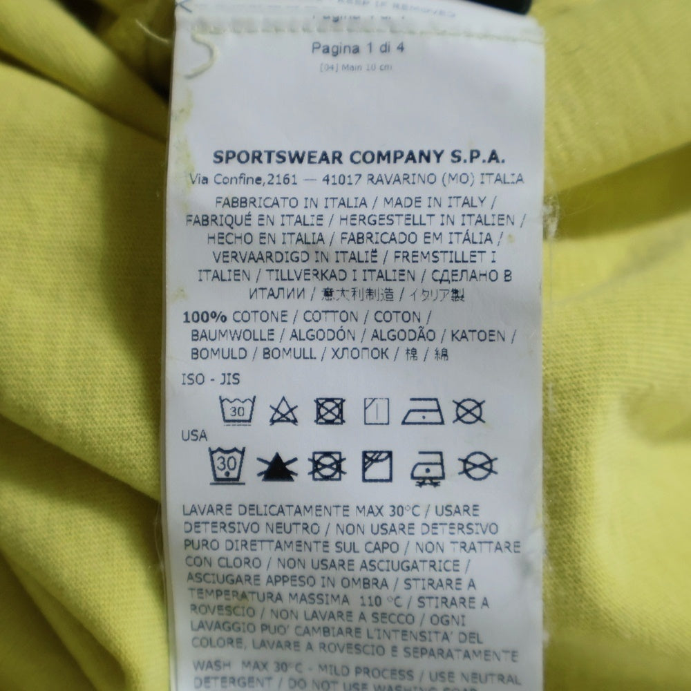 STONE ISLAND(ストーンアイランド) OLD'DYE TREATMENT オーバーダイトリートメント半袖カットソー 半袖Tシャツ イエロー 701521856