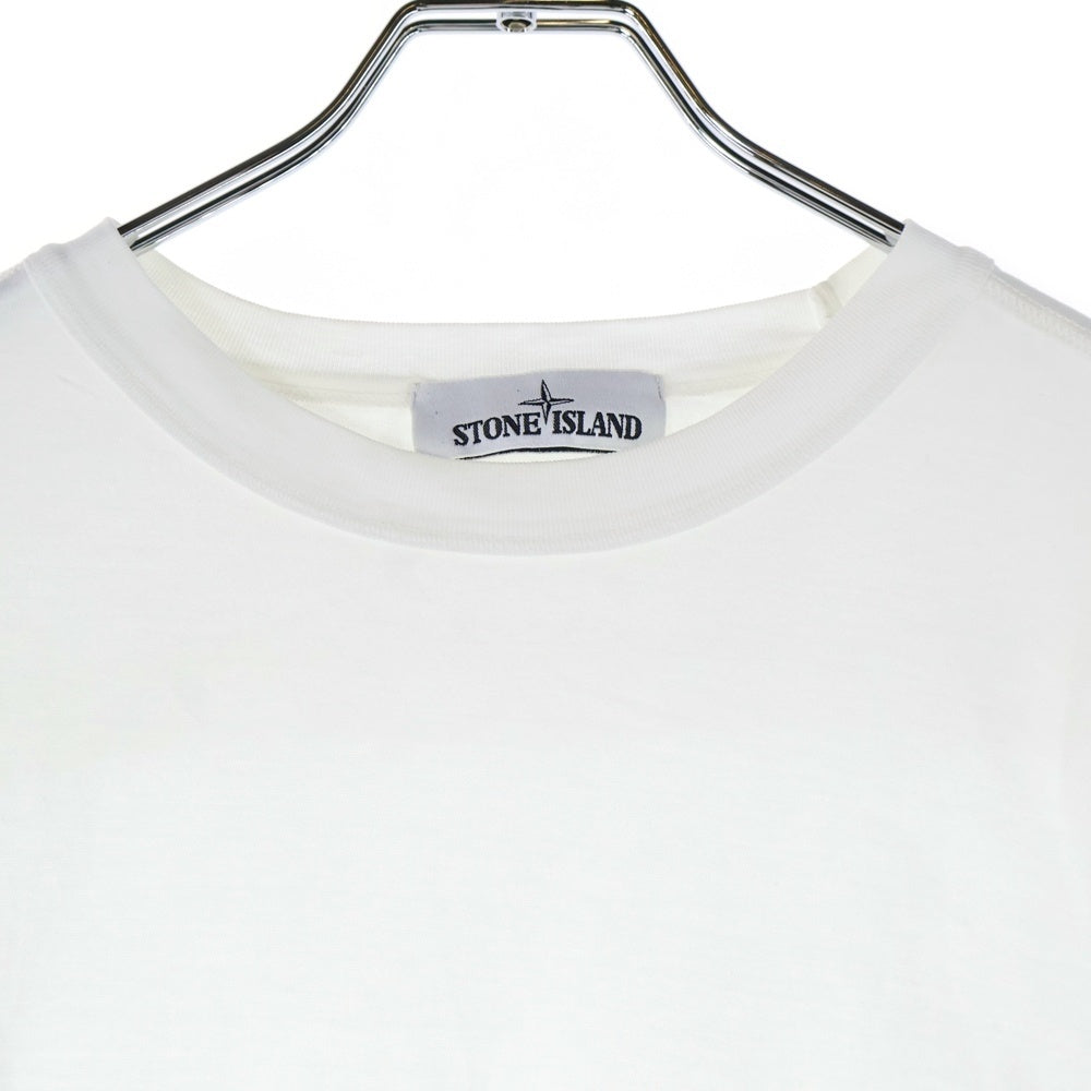 STONE ISLAND(ストーンアイランド) 袖ロゴ刺繍半袖カットソー 半袖Tシャツ ホワイト 701522513