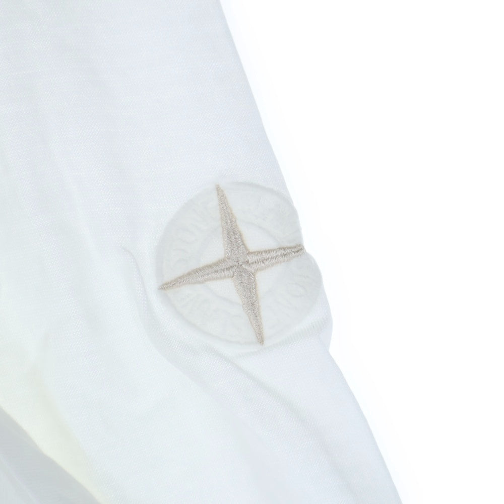 STONE ISLAND(ストーンアイランド) 袖ロゴ刺繍半袖カットソー 半袖Tシャツ ホワイト 701522513