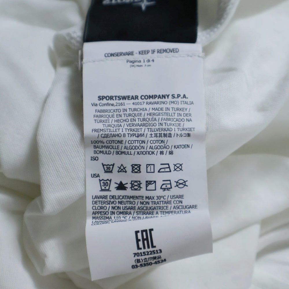 STONE ISLAND(ストーンアイランド) 袖ロゴ刺繍半袖カットソー 半袖Tシャツ ホワイト 701522513