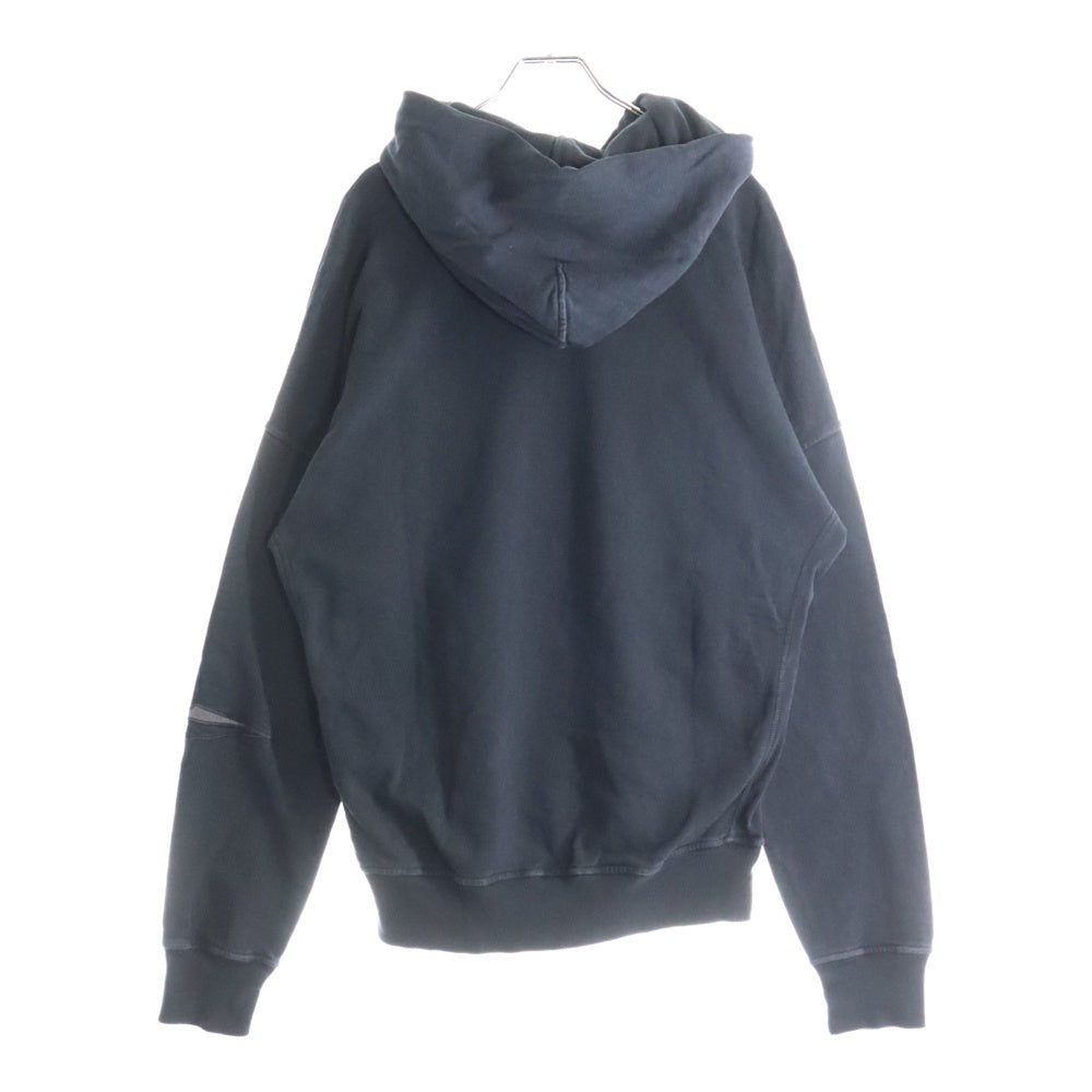 STONE ISLAND(ストーンアイランド) LOGO HOODIE ロゴ刺繍プルオーバースウェットパーカー フーディー ブラック 701561161