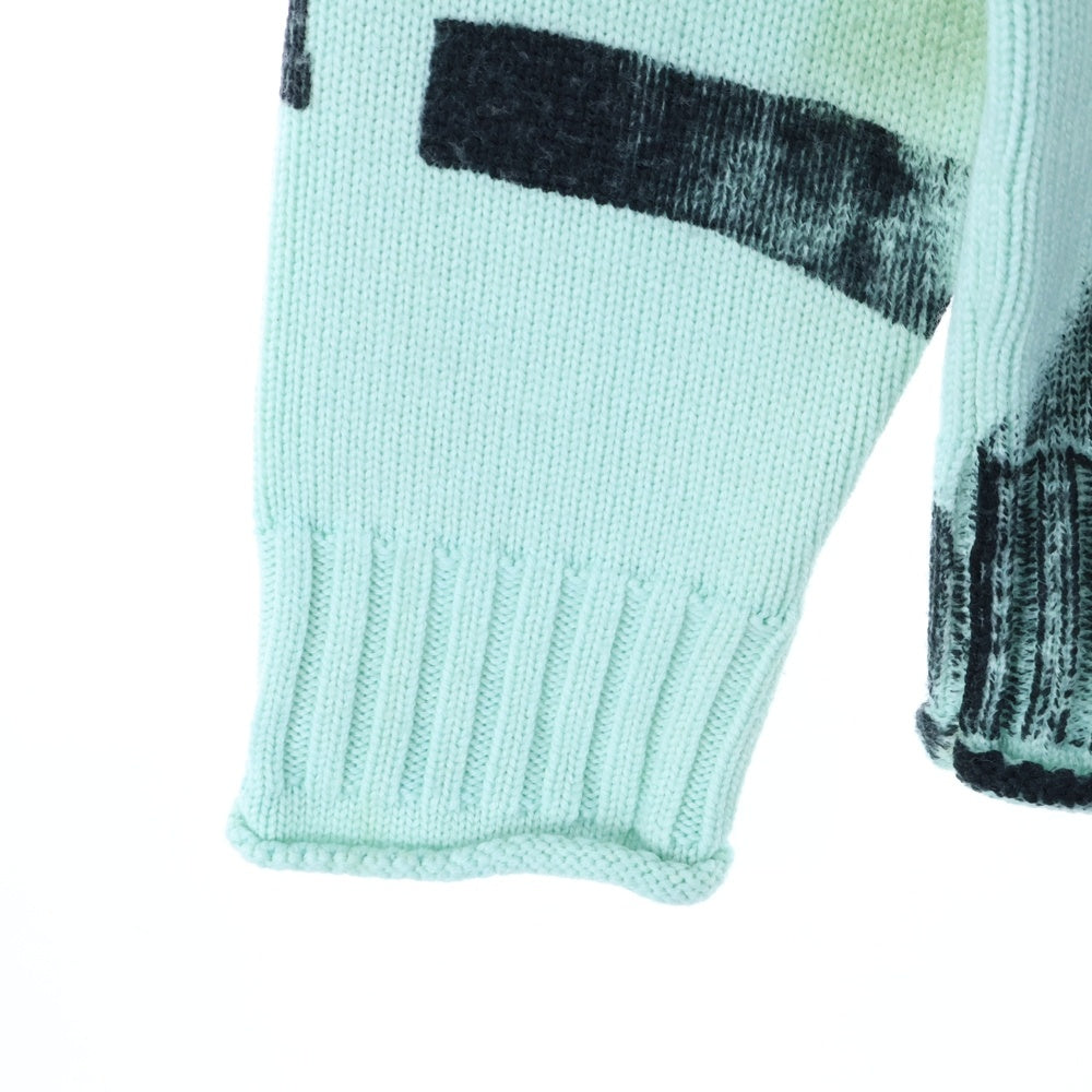 STONE ISLAND(ストーンアイランド) Motion Saturation Logo Knitted Hoodie モーションサチュレーションロゴニットフーディー プルオーバーパーカー グリーン 7715568T1