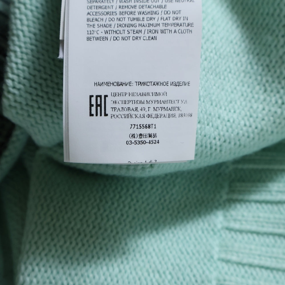 STONE ISLAND(ストーンアイランド) Motion Saturation Logo Knitted Hoodie モーションサチュレーションロゴニットフーディー プルオーバーパーカー グリーン 7715568T1