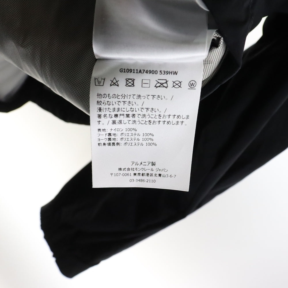 MONCLER(モンクレール) CHARDON GIUBBOTTO ナイロンジャケット ジップアップジャケット フーディー ブラック G10911A74900
