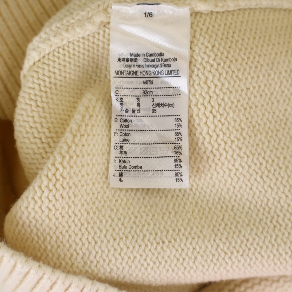 LACOSTE(ラコステ) CREW NECK SWEATER カレッジデザインクルーネックセーター ニット ホワイト AH6789