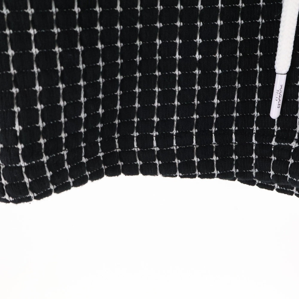 1 PIU 1 UGUALE 3 RELAX(ウノピゥウノウグァーレトレ) LOGO SHORT PANTS ロゴ刺繍ショートパンツ ショーツ ブラック