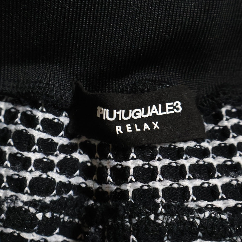 1 PIU 1 UGUALE 3 RELAX(ウノピゥウノウグァーレトレ) LOGO SHORT PANTS ロゴ刺繍ショートパンツ ショーツ ブラック