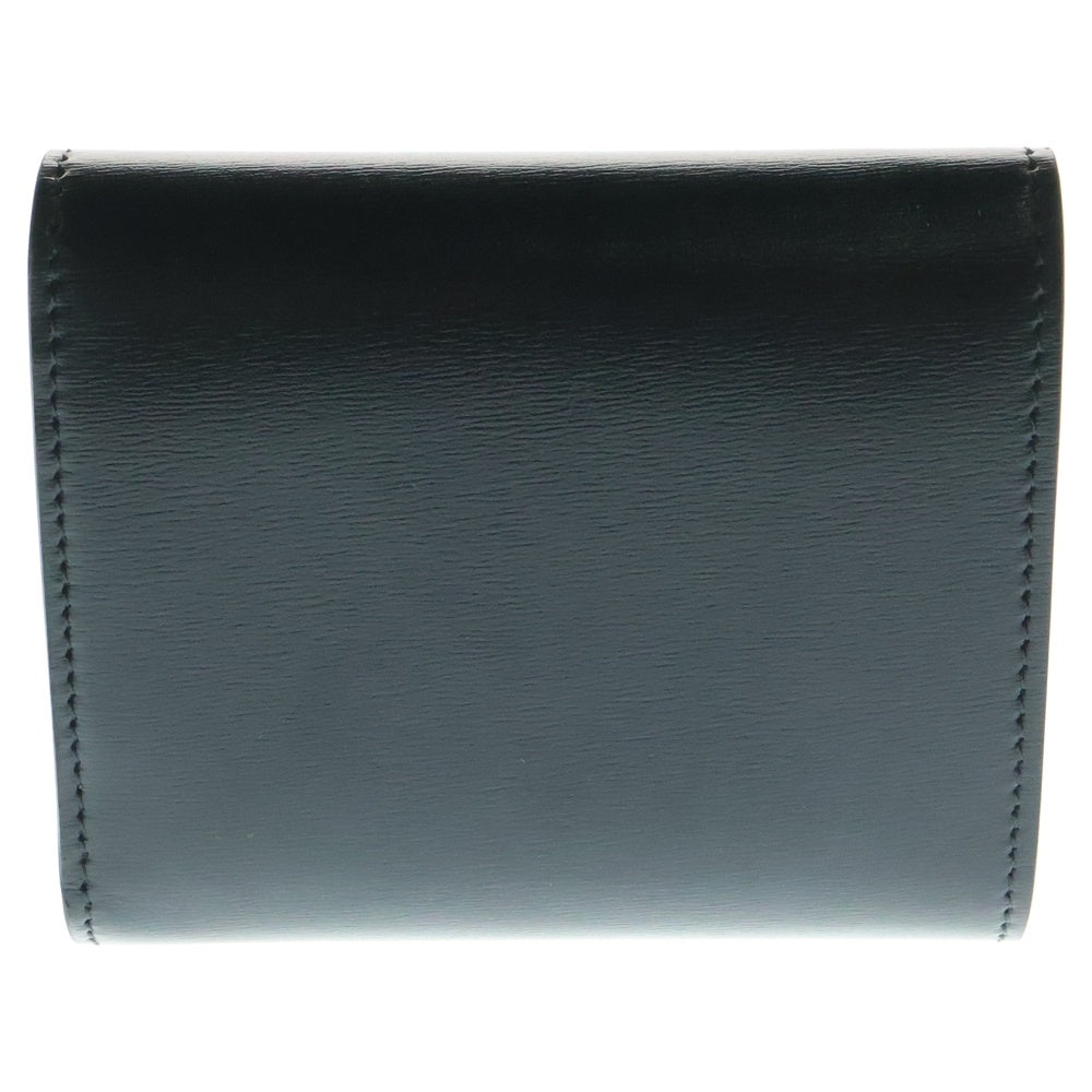 CELINE(セリーヌ) スモール フラップウォレット トリオンフ シャイニーカーフスキン 三つ折り財布 ブラック/ゴールド 10D783DPV.38NO