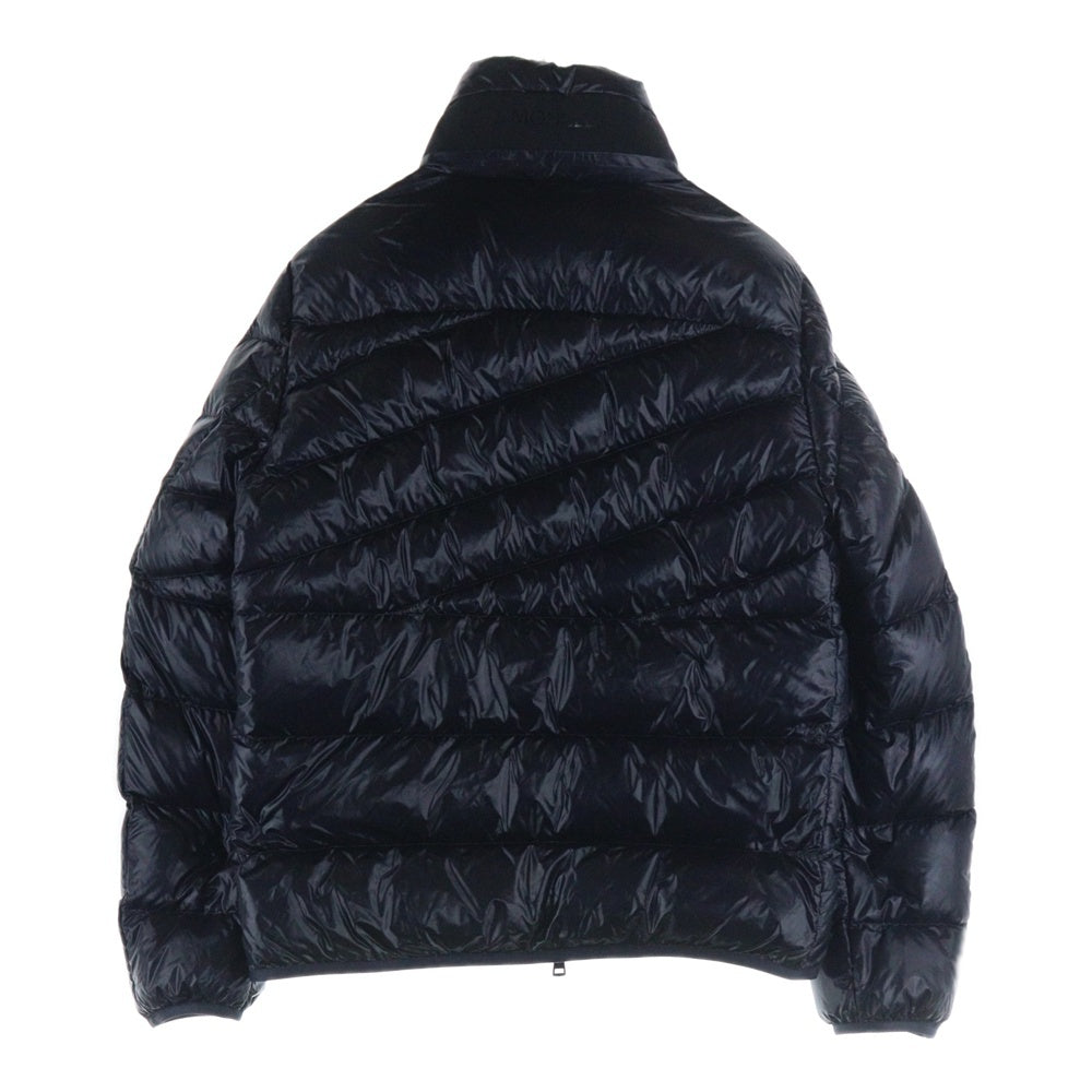MONCLER(モンクレール) HANIN ハニン フロントロゴ刺繡ジップアップダウンジャケット ネイビー G20911A00068