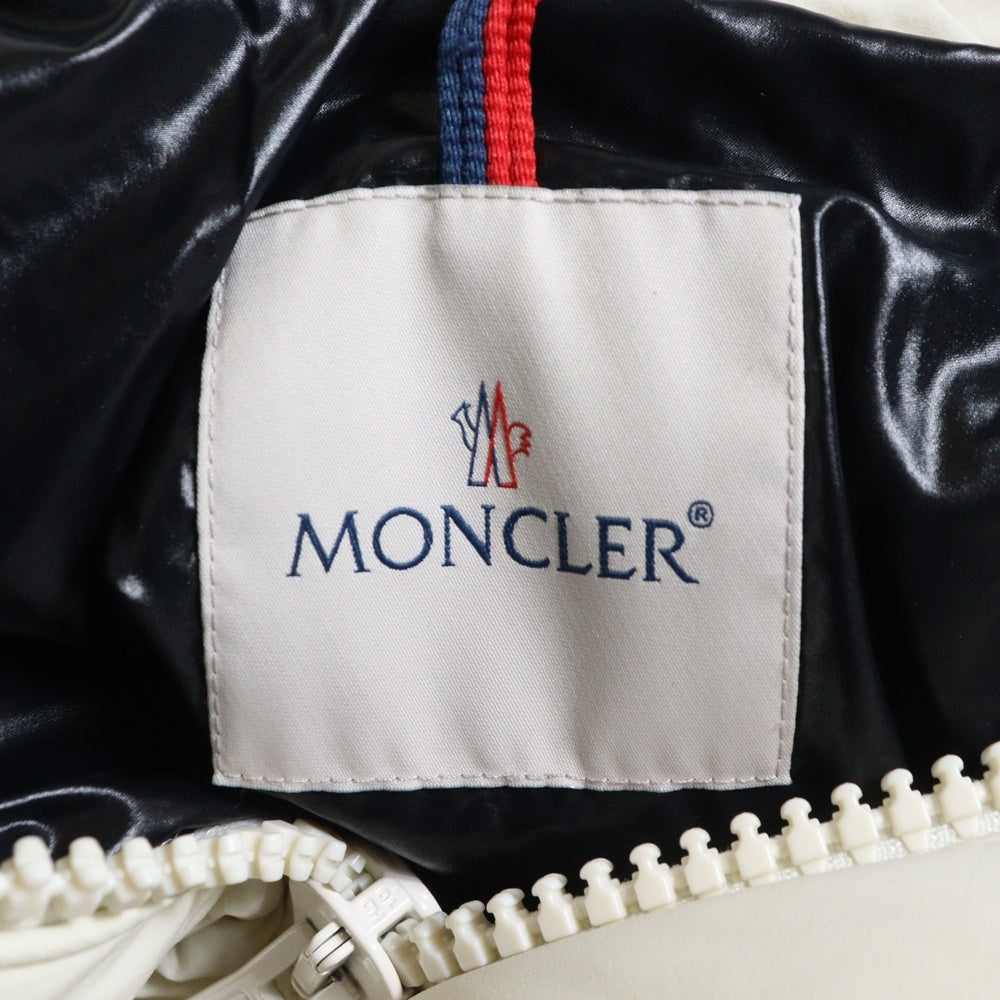 MONCLER(モンクレール) 19AW DUBOIS デュボア ラバーワッペンロゴ フーデッド ジップアップ ダウンジャケット ホワイト E20914131585 53859