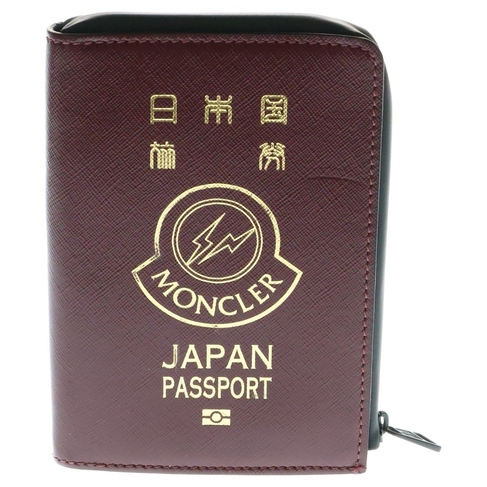 MONCLER(モンクレール) ×FRAGMENT フラグメント パスポートケース ボルドー E109U0060600 01ADU
