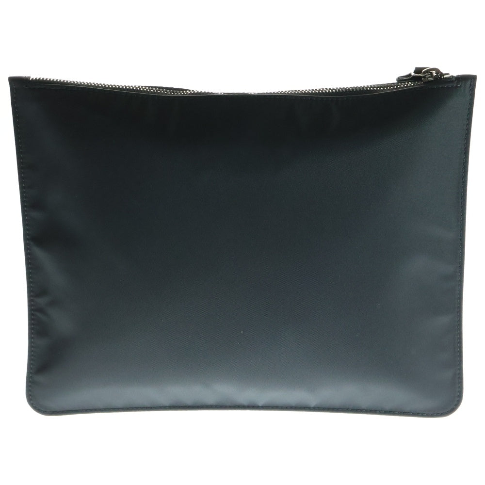 MONCLER(モンクレール) POUCH CLUTCH BAG フロントロゴ刺繍 クラッチバッグ ブラック E20960063600
