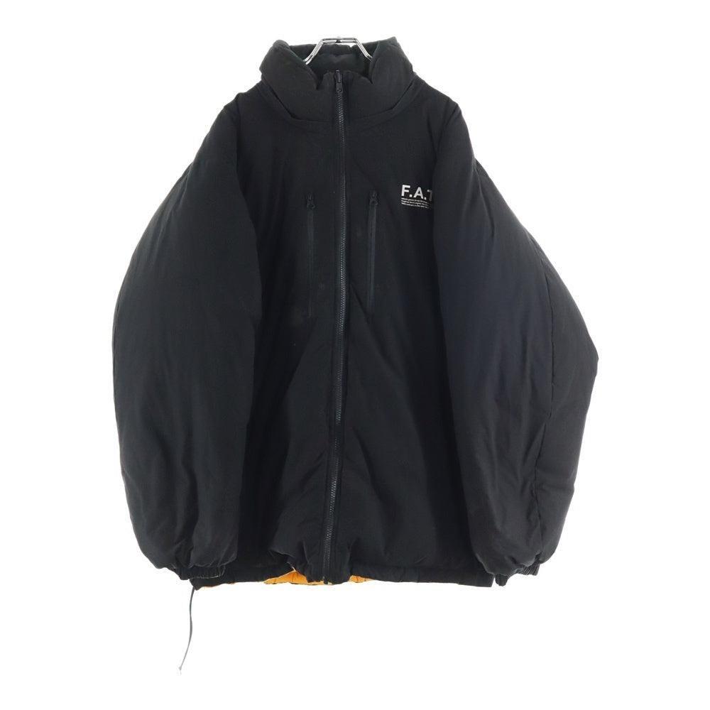 FAT(エフエーティー) DUBBUB Reversible Down Jacket F32020-JK10-AB ロゴ リバーシブル ダウンジャケット ブラック/イエロー