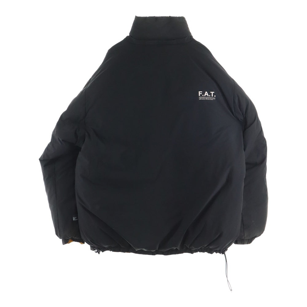 FAT(エフエーティー) DUBBUB Reversible Down Jacket F32020-JK10-AB ロゴ リバーシブル ダウンジャケット ブラック/イエロー
