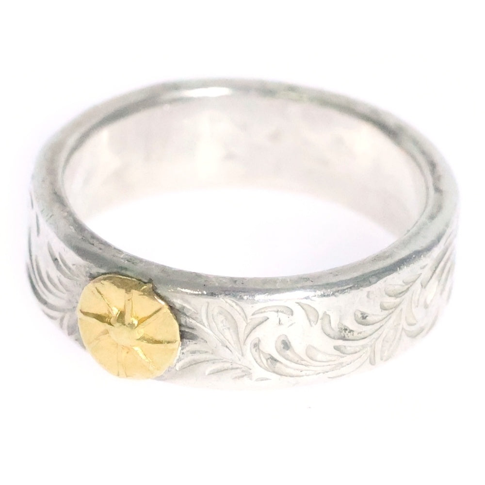 STUDIO T&Y(スタジオティーアンドワイ) KARAKUSA Ring Gold Point Ring RC03-K2402 金メタル シルバーリング シルバー/ゴールド