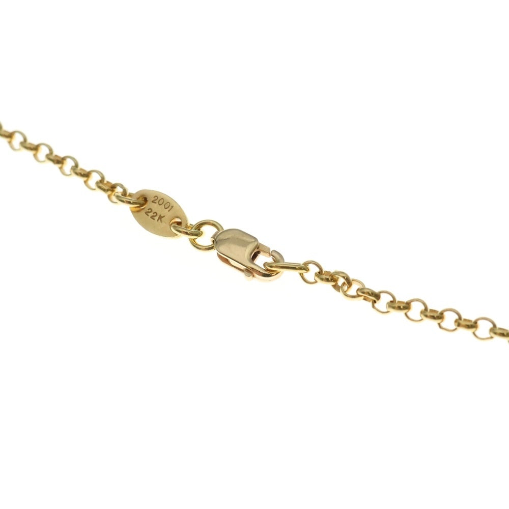 CHROME HEARTS(クロムハーツ) 22K NECKCHAIN R18 ロールチェーンネックレス 18inch ゴールド BCA010