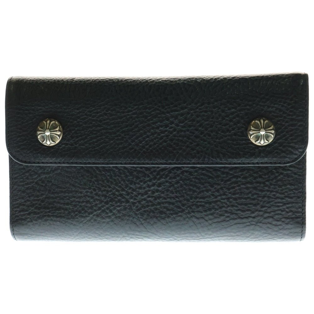 CHROME HEARTS(クロムハーツ) WAVE ウェーブ レザーウォレット 財布 ブラック BCA375