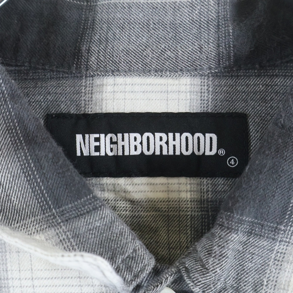 NEIGHBORHOOD(ネイバーフッド) B&C/C-SHIRT SS 211ARNH-SHM04 半袖チェックシャツ ブラック/ホワイト