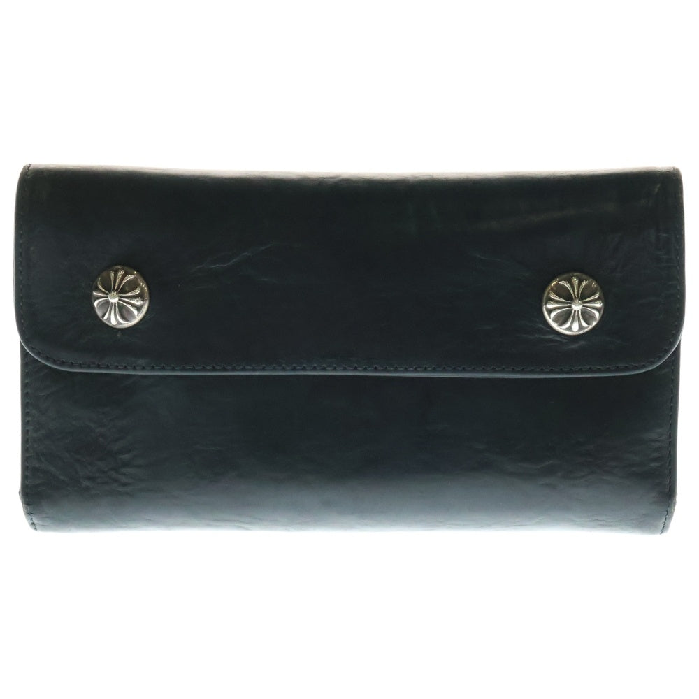CHROME HEARTS(クロムハーツ) WAVE ウェーブ レザーウォレット 財布 ブラック BCA374