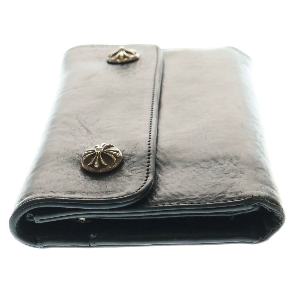 CHROME HEARTS(クロムハーツ) WAVE ウェーブ レザーウォレット 財布 ブラック BCA374