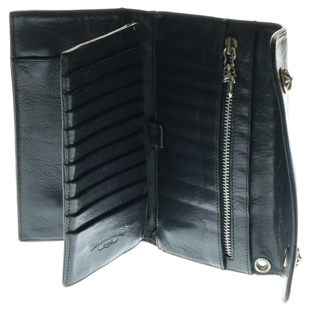CHROME HEARTS(クロムハーツ) WAVE ウェーブ レザーウォレット 財布 ブラック BCA374
