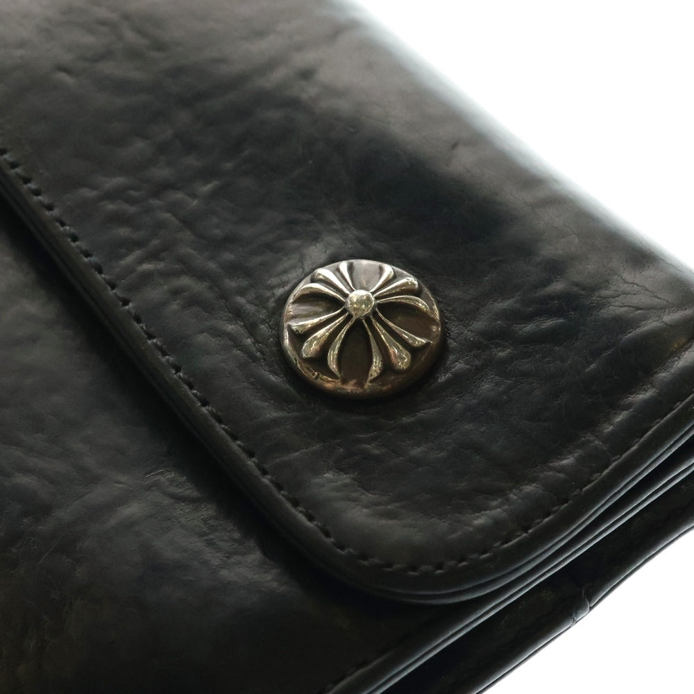 CHROME HEARTS(クロムハーツ) WAVE ウェーブ レザーウォレット 財布 ブラック BCA374