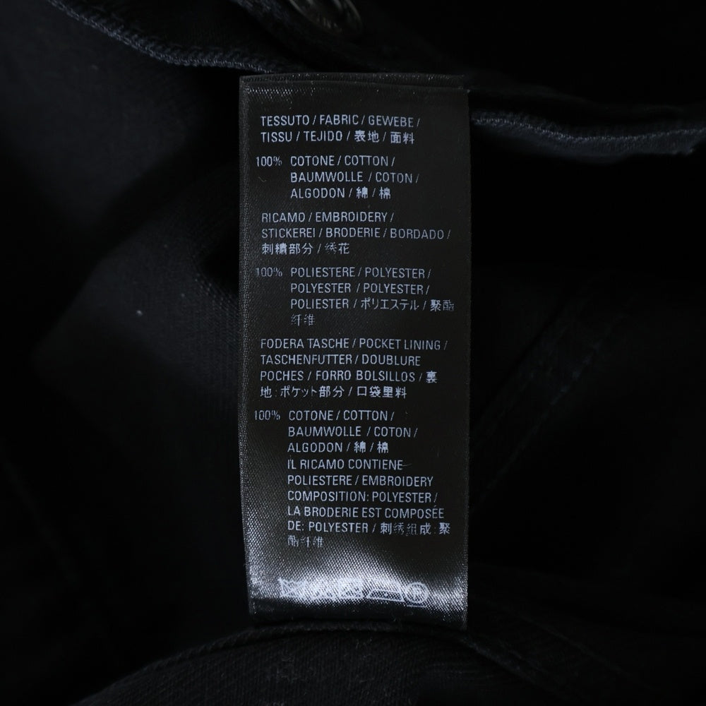 BALENCIAGA(バレンシアガ) 19AW CREW Denim Jacket 628701 TEW35 ロゴ刺繍 デニムジャケット ブラック