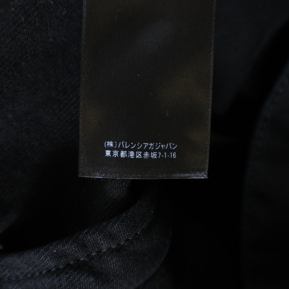 BALENCIAGA(バレンシアガ) 19AW CREW Denim Jacket 628701 TEW35 ロゴ刺繍 デニムジャケット ブラック