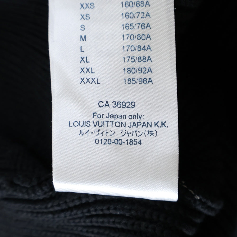 LOUIS VUITTON(ルイヴィトン) 21SS エンブロイダリー ミックスステッチ クルーネックニットセーター ブラック RM211Q TBY HKN45W