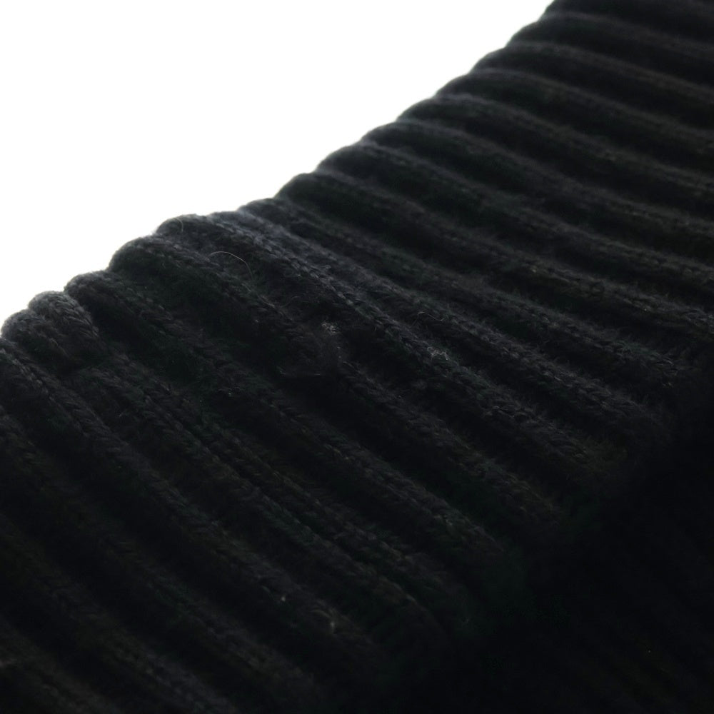 STONE ISLAND(ストーンアイランド) COMPASS フロントロゴ刺繍ニット帽 ビーニー ブラック 7915N22C3