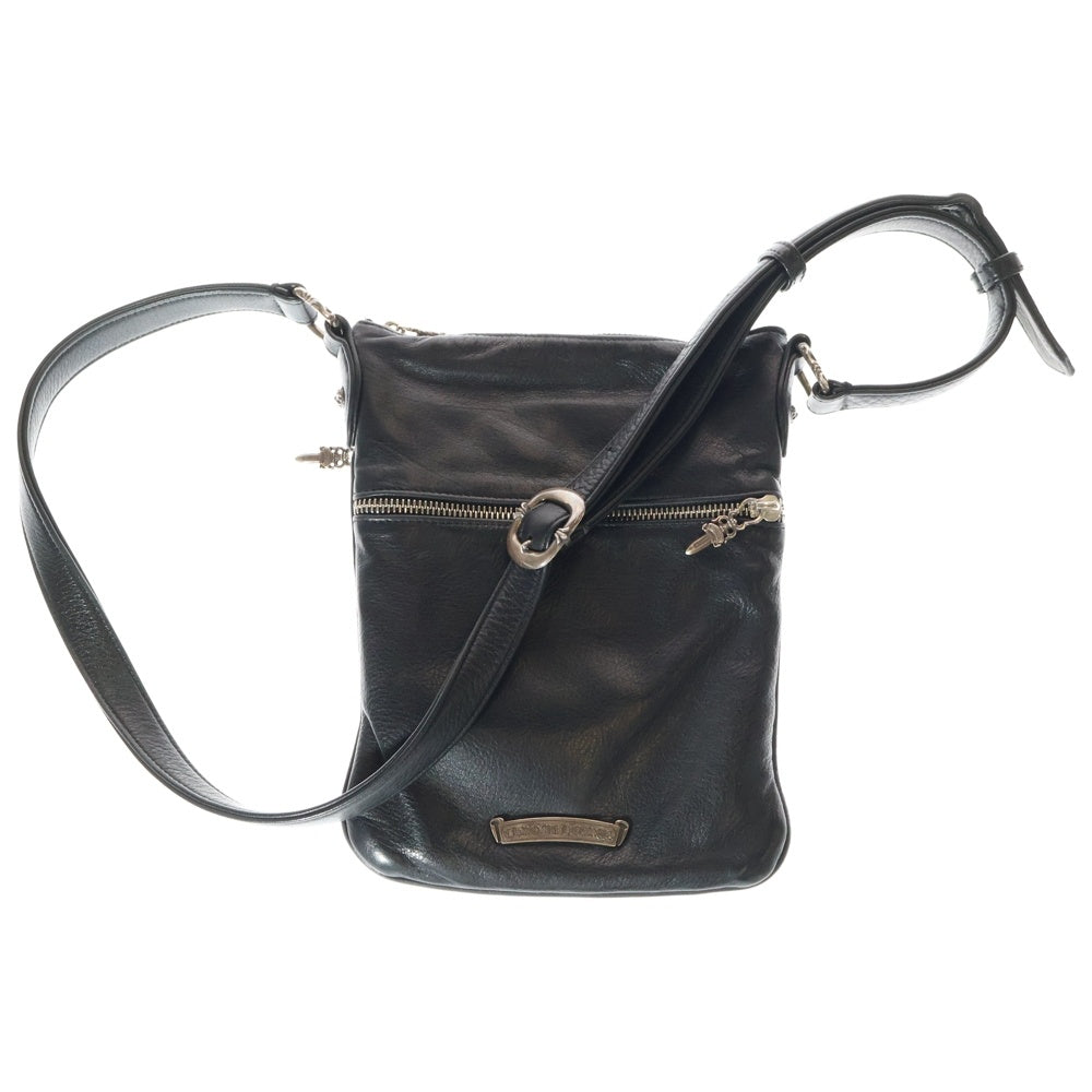CHROME HEARTS(クロムハーツ) PERRY LTHR ペリー CHプラス パッチ レザー ショルダーバッグ ブラック