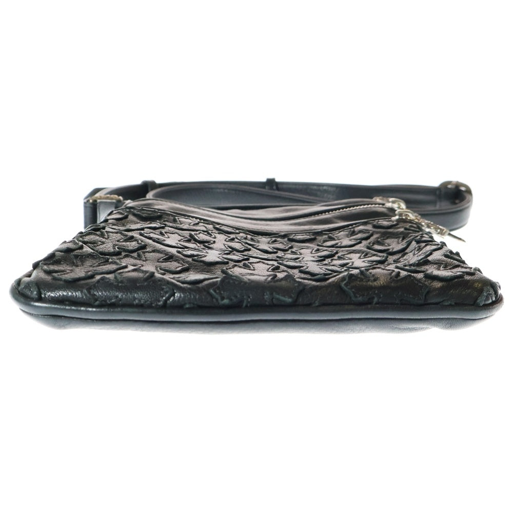 CHROME HEARTS(クロムハーツ) PERRY LTHR ペリー CHプラス パッチ レザー ショルダーバッグ ブラック
