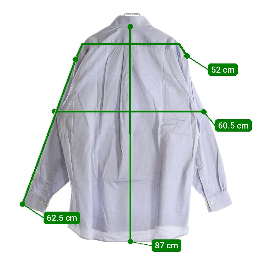 GUCCI(グッチ) 23SS ×adidas Logo Shirt ×アディダス オックスフォード長袖シャツ ブルー 691521 ZAJPP