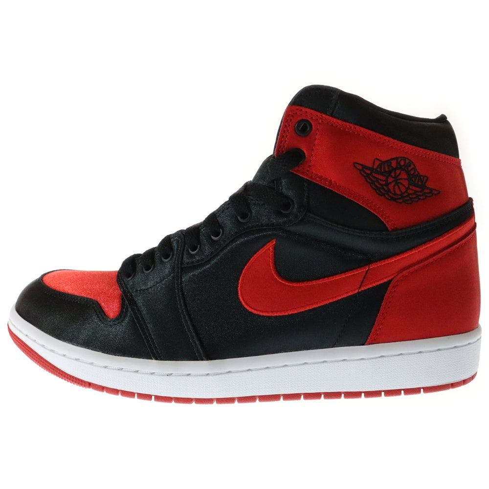 NIKE(ナイキ) WMNS AIR JORDAN1 RETRO HIGH OG FD4810-061 エアジョーダン1 サテンブレッド ハイカットスニーカー レッド/ブラック US12/29cm