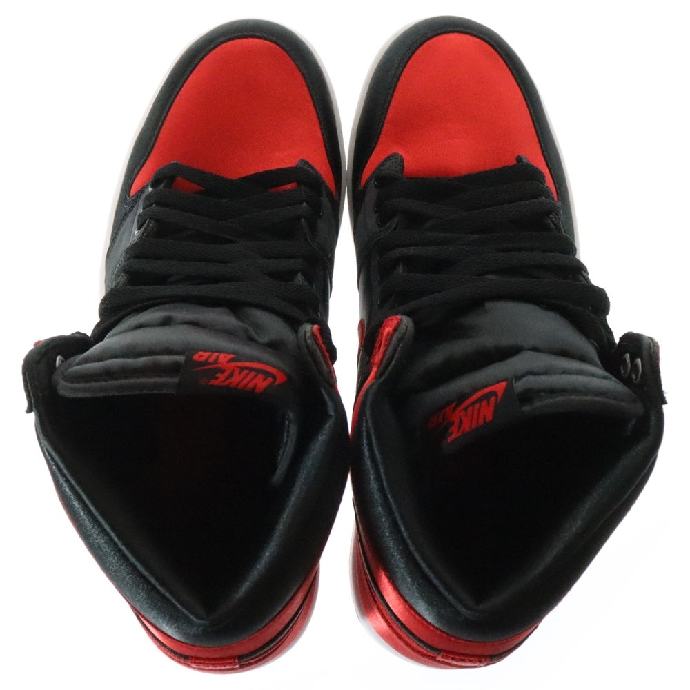 NIKE(ナイキ) WMNS AIR JORDAN1 RETRO HIGH OG FD4810-061 エアジョーダン1 サテンブレッド ハイカットスニーカー レッド/ブラック US12/29cm