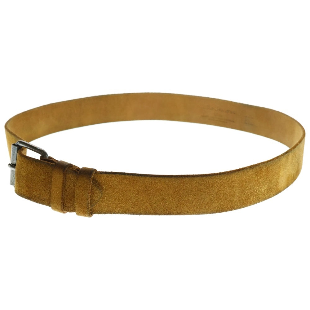 nudie jeans(ヌーディージーンズ) Leather Belt ロゴ バックル レザーベルト ブラウン