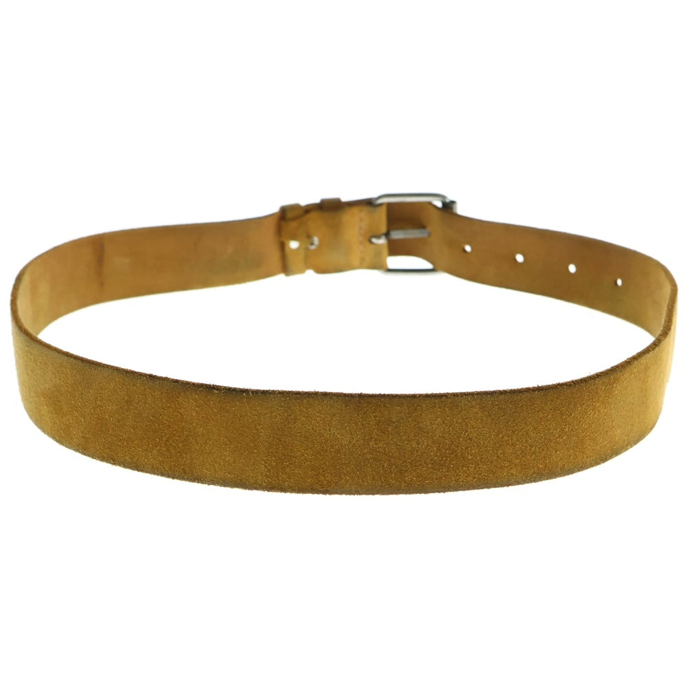 nudie jeans(ヌーディージーンズ) Leather Belt ロゴ バックル レザーベルト ブラウン