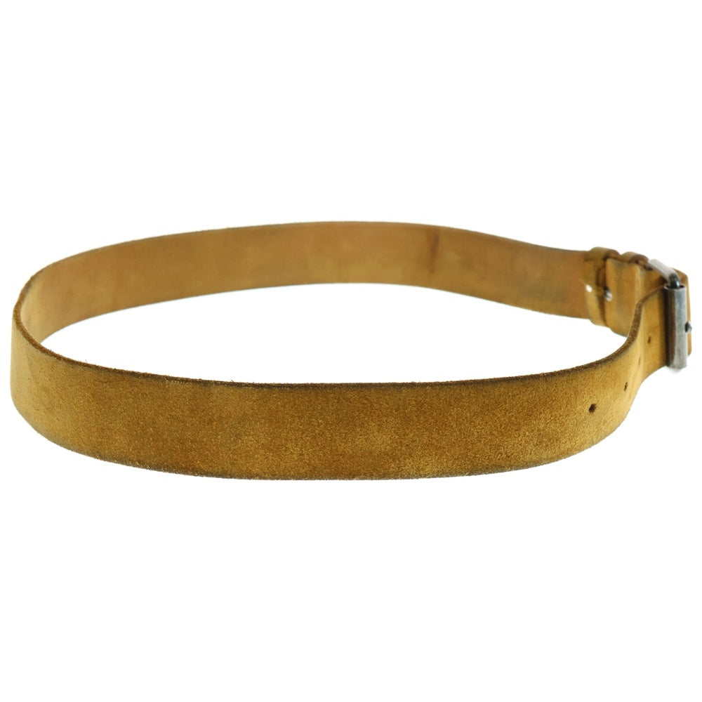 nudie jeans(ヌーディージーンズ) Leather Belt ロゴ バックル レザーベルト ブラウン