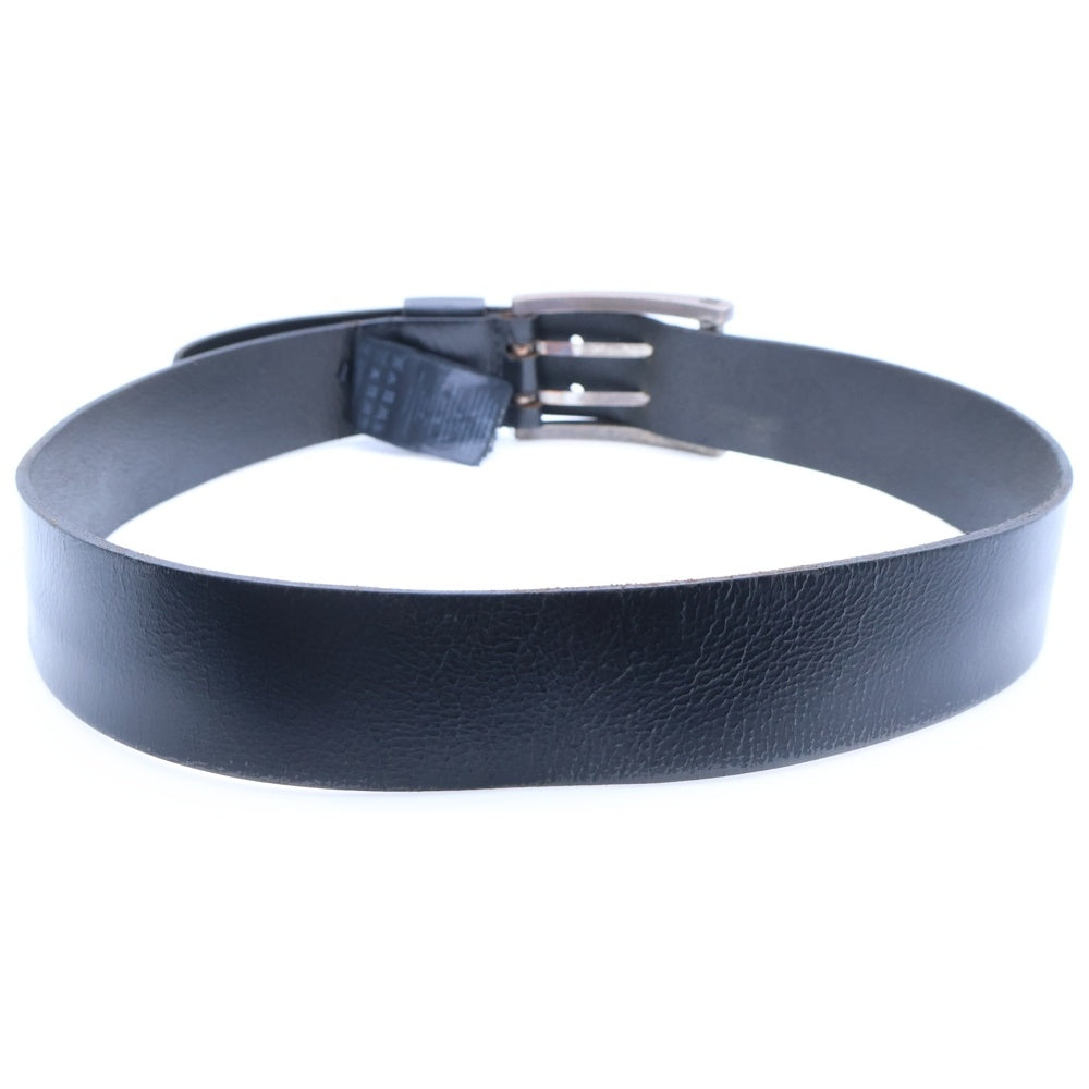 G-STAR RAW(ジースターロウ) RAW LEATHER Belt ロゴ バックル レザーベルト ブラック/シルバー