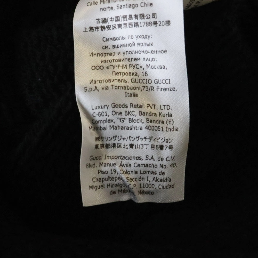 GUCCI(グッチ) ×THE NORTH FACE 617964 XJDTE ×ザノースフェイス ロゴプリント クルーネックスウェットトレーナー ブラック