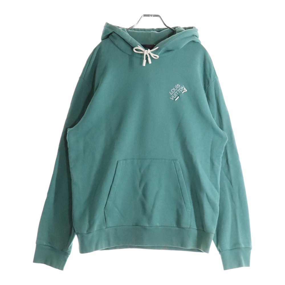 LOUIS VUITTON(ルイヴィトン) 22AW シグネチャーロゴ プルオーバーパーカー フーディ グリーン RM2129 IHN HLY33W