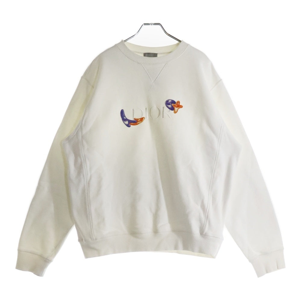 DIOR(ディオール) 21AW ×Kenny Scharf Oversized Sweatshirt 193J687B0531 ×ケニーシャーフ オーバーサイズ クルーネックスウェットトレーナー ホワイト